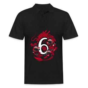 6. Geburtstag Junge 6 Jahre Ninja Drache Kostüm - Männer Poloshirt - Schwarz - Vorne - Kai (181cm)