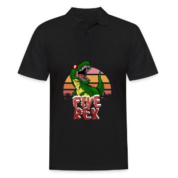 5. Geburtstag Junge five Rex Dinosaurier Dino - Männer Poloshirt - Schwarz - Vorne - Kai (181cm)