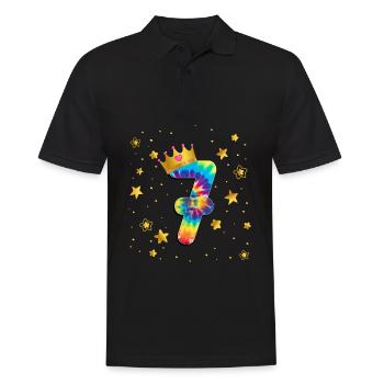 Teinture d’anniversaire colorée 7 ans filles 7. - Polo Homme - noir - Devant - Kai (181cm)