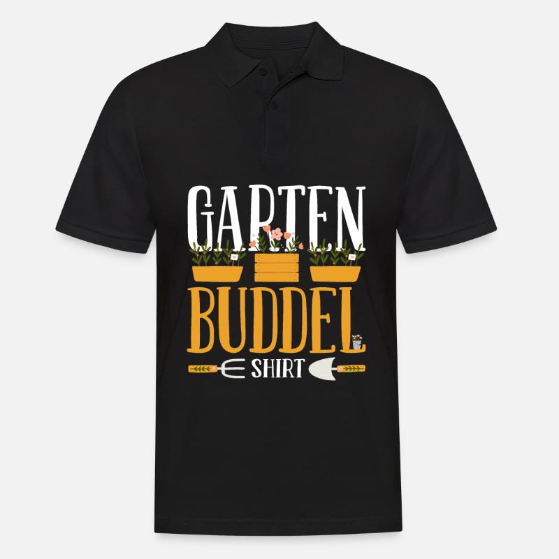 Offizielles Garten Buddelshirt - Männer Poloshirt - Schwarz