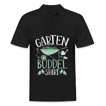 Offizielles Garten Buddelshirt - Männer Poloshirt - Schwarz - Vorne - Kai (181cm)