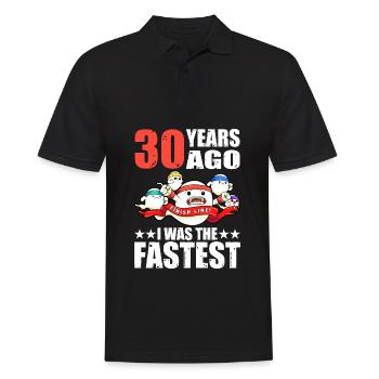 30 Years Ago I Was The Fastest Sperm To - Men's Polo Shirt - black - Front - Kai (181cm)