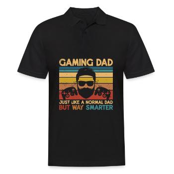 The Gaming Dad Dads Controller Father's Day - Men's Polo Shirt - black - Front - Kai (181cm)