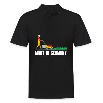 Mäht In Germany Rasenmäher Mäht - Männer Poloshirt - Schwarz - Vorne - Kai (181cm)