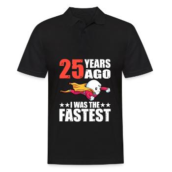 25 years I was the fastest 25th birthday - Men's Polo Shirt - black - Front - Kai (181cm)