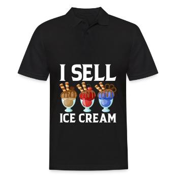 I Sell Ice Cream Sorbet Icicles Mochi - Men's Polo Shirt - black - Front - Kai (181cm)