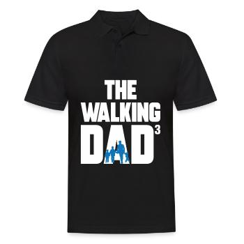 The Walking Dad 3 Saunter Dad Sohn Vatertag - Männer Poloshirt - Schwarz - Vorne - Kai (181cm)