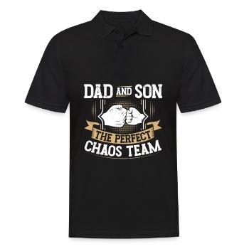 Dad and son - Das Perfekte Chaos-team Zum Vatertag - Männer Poloshirt - Schwarz - Vorne - Kai (181cm)