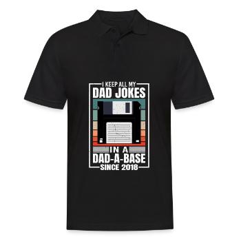 Dad Witze In Einer Dad-a-base Seit 2018 Vatertag - Männer Poloshirt - Schwarz - Vorne - Kai (181cm)