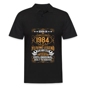 Born 1984 The Living Legend Limited Edition - Men's Polo Shirt - black - Front - Kai (181cm)