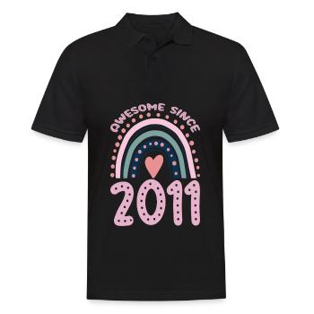 Ehrfürchtig Seit 2011 - Männer Poloshirt - Schwarz - Vorne - Kai (181cm)