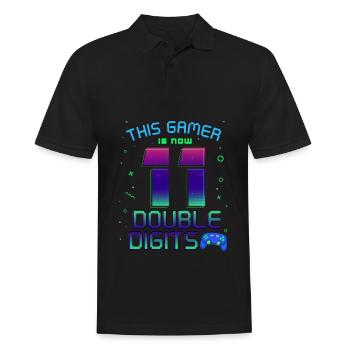 This Gamer Is Now 11 Double Digit 11. - Men's Polo Shirt - black - Front - Kai (181cm)