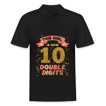 Cette fille est maintenant 10 à deux chiffres 10. - Polo Homme - noir - Devant - Kai (181cm)