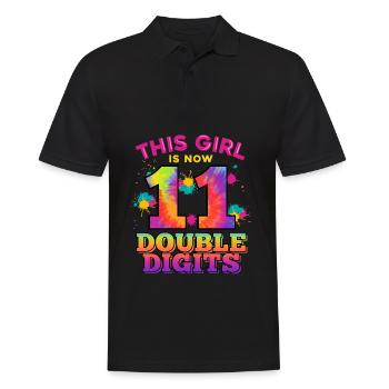 This Girl Is Now 11 Double Digits 11. - Men's Polo Shirt - black - Front - Kai (181cm)