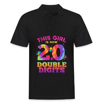 Dieses Mädchen Ist Jetzt 20 Zweistellig 20. - Männer Poloshirt - Schwarz - Vorne - Kai (181cm)