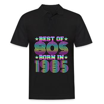 Le meilleur des années 80 Né en 1985 Vintage - Polo Homme - noir - Devant - Kai (181cm)