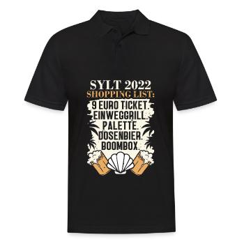 9€ tIcket einweggrill palette dosenBier mit - Männer Poloshirt - Schwarz - Vorne - Kai (181cm)