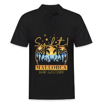 Sylt because Mallorca was yesterday and celebrate with us - Men's Polo Shirt - black - Front - Kai (181cm)