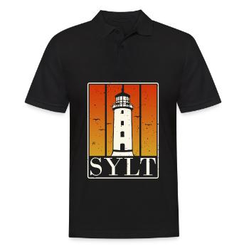 I Love Sylt My Island To Relax Möwe In - Men's Polo Shirt - black - Front - Kai (181cm)