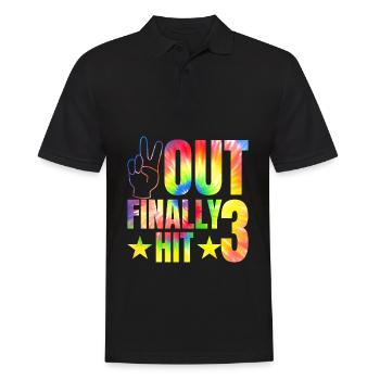 Out Endlich Hit 3 Jahre Alten Zelebranten 3. - Männer Poloshirt - Schwarz - Vorne - Kai (181cm)