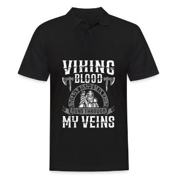 Le sang viking coule dans mes veines Us - Polo Homme - noir - Devant - Kai (181cm)