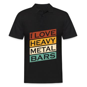 Ich Liebe Heavy Metal Blacksmith Bladesmith - Männer Poloshirt - Schwarz - Vorne - Kai (181cm)