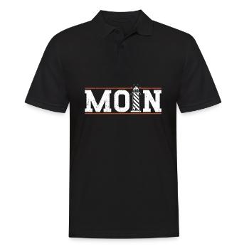 Moin ihr Spacken - Digga Spruch Meer Norddeutsch - Männer Poloshirt - Schwarz - Vorne - Kai (181cm)