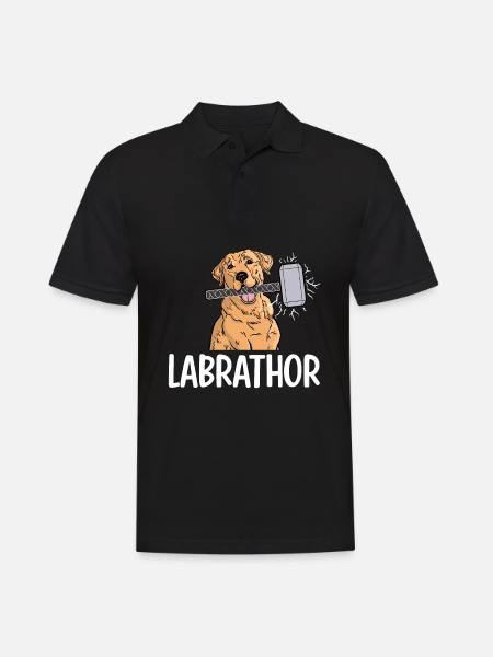 Labrathor Labrador Retriever Golden Retriever - Men's Polo Shirt - black