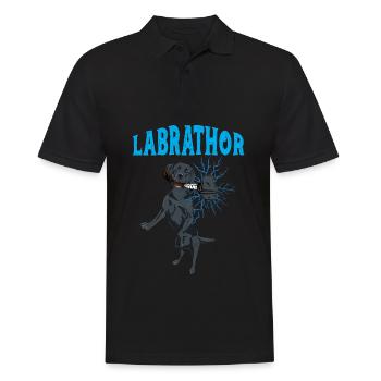 Labrathor Labrador Retriever Golden Retriever - Polo Homme - noir - Devant - Kai (181cm)