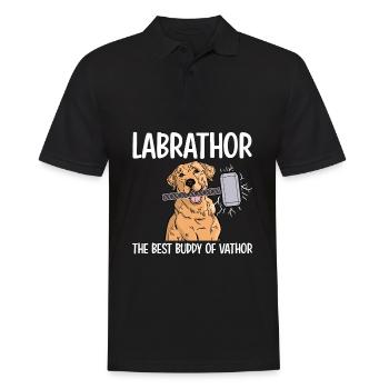 Labrathor Labrador Retriever Golden Retriever - Polo Homme - noir - Devant - Kai (181cm)