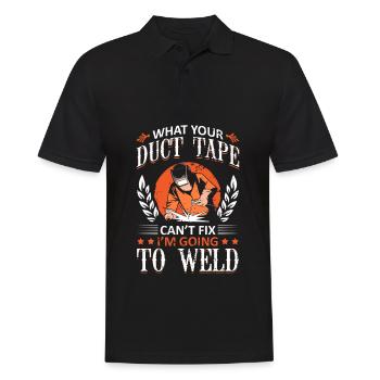 Welders Gifts, Funny Welder Welder Shirt, Welding - Männer Poloshirt - Schwarz - Vorne - Kai (181cm)
