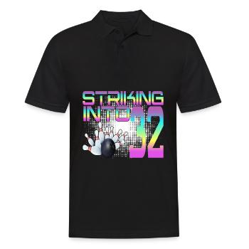 Schlagen In 32 Bowling Bowler 32. Geburtstagsfeier - Männer Poloshirt - Schwarz - Vorne - Kai (181cm)