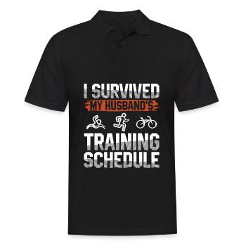 Survivre à l’entraînement du triathlon du mari - Polo Homme - noir - Devant - Kai (181cm)