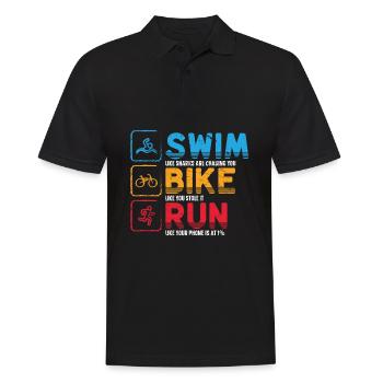 Natation Cyclisme Course Triathlon Athlète - Polo Homme - noir - Devant - Kai (181cm)