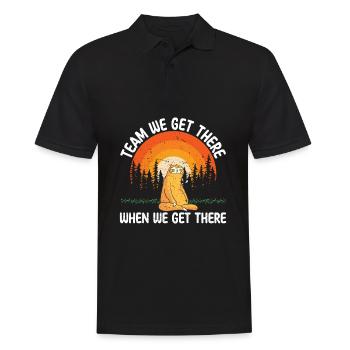 Team We Get There When We Get There Runner - Men's Polo Shirt - black - Front - Kai (181cm)