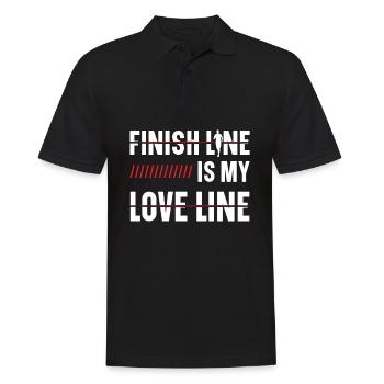 Finish line is my love line - Men's Polo Shirt - black - Front - Kai (181cm)