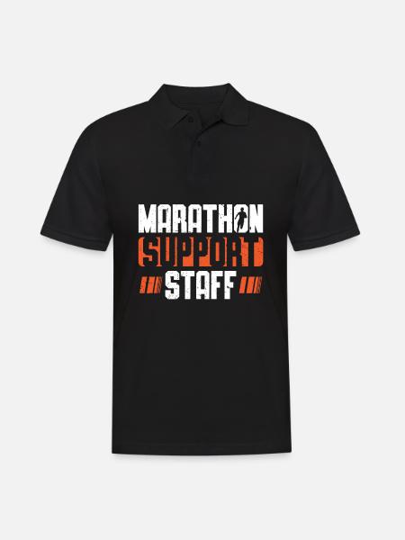 Support staff for marathon runners - Men's Polo Shirt - black