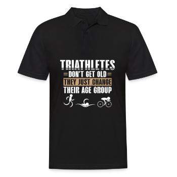 Triathleten Werden Nicht Alt Triathlon Athleten - Männer Poloshirt - Schwarz - Vorne - Kai (181cm)