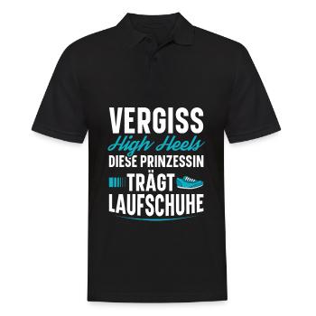 Vergessen Sie High Heels Diese Prinzessin Trägt - Männer Poloshirt - Schwarz - Vorne - Kai (181cm)