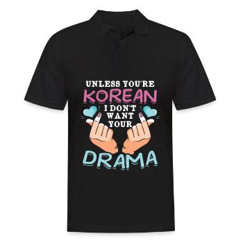 Unless you are Korean, then I want - Men's Polo Shirt - black - Front - Kai (181cm)