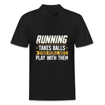 Pour courir, vous avez besoin de balles, d’autres jouent - Polo Homme - noir - Devant - Kai (181cm)