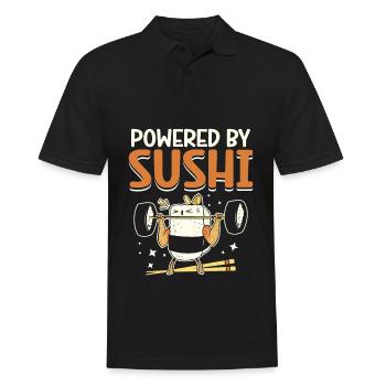 Propulsé par Sushi Lovers Japan Japanese - Polo Homme - noir - Devant - Kai (181cm)