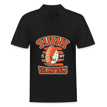 Sushi est mon amateur de sushis de la Saint-Valentin Japon - Polo Homme - noir - Devant - Kai (181cm)