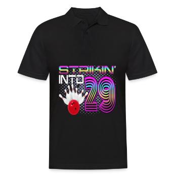 Frapper dans 29 Bowling Bowler 29e anniversaire - Polo Homme - noir - Devant - Kai (181cm)