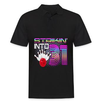 Frapper dans 31 Bowling Bowler 31e anniversaire - Polo Homme - noir - Devant - Kai (181cm)