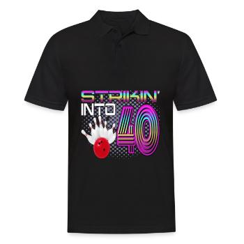 Frapper dans 40 Bowling Bowler 40e anniversaire - Polo Homme - noir - Devant - Kai (181cm)