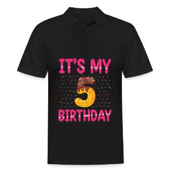 It's My 5th Birthday | Sprinkles Thematic - Men's Polo Shirt - black - Front - Kai (181cm)