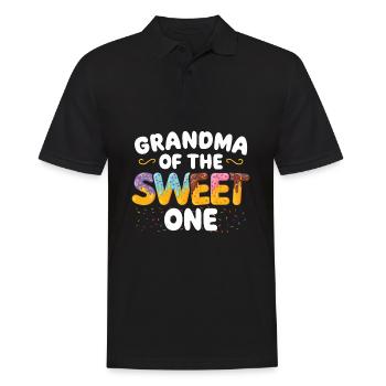 Grand-mère La Douce A | | d’anniversaire familial correspondant - Polo Homme - noir - Devant - Kai (181cm)