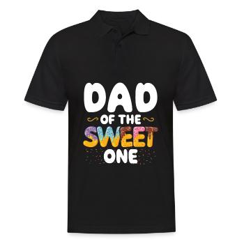Papa Le Doux | Anniversaire familial correspondant - Polo Homme - noir - Devant - Kai (181cm)