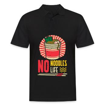 Pas de vie | sans nouilles amateurs de ramen | Japon - Polo Homme - noir - Devant - Kai (181cm)